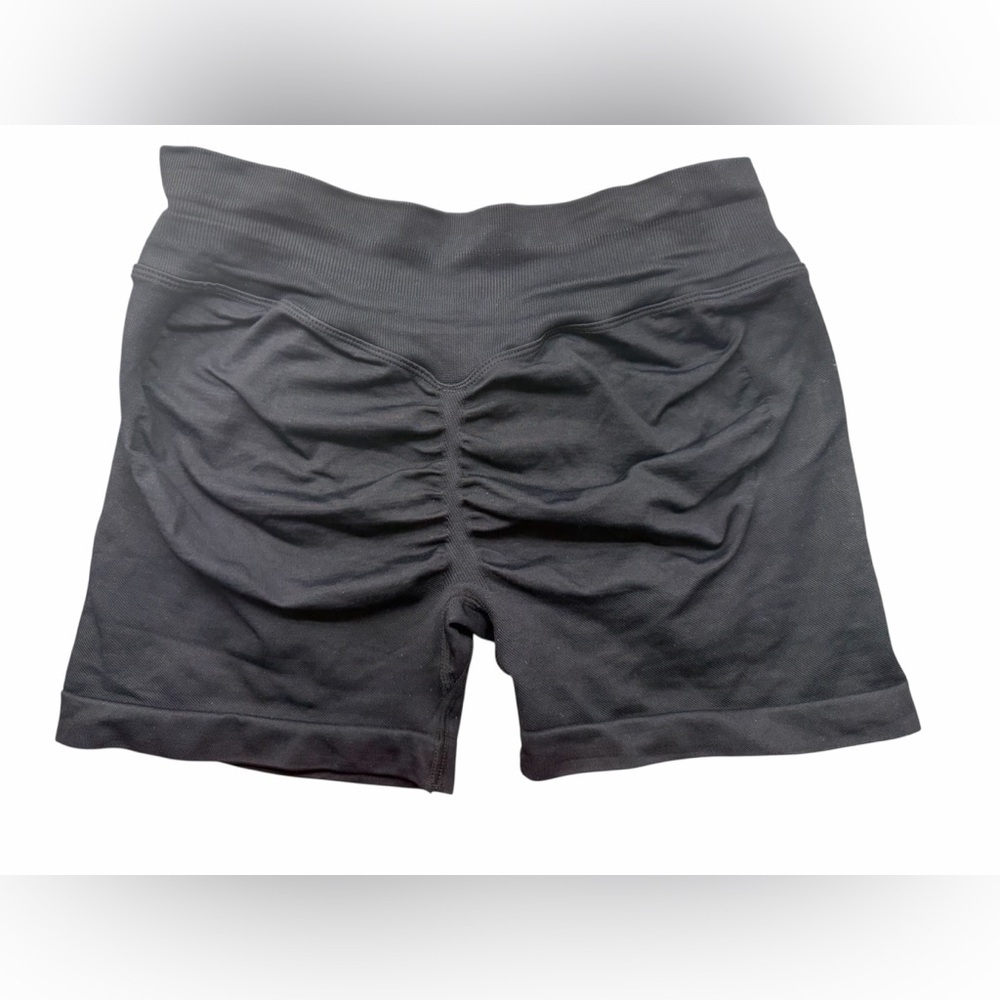 Women's Black Compression Shorts with butt scrunch - Picture 2 of 2